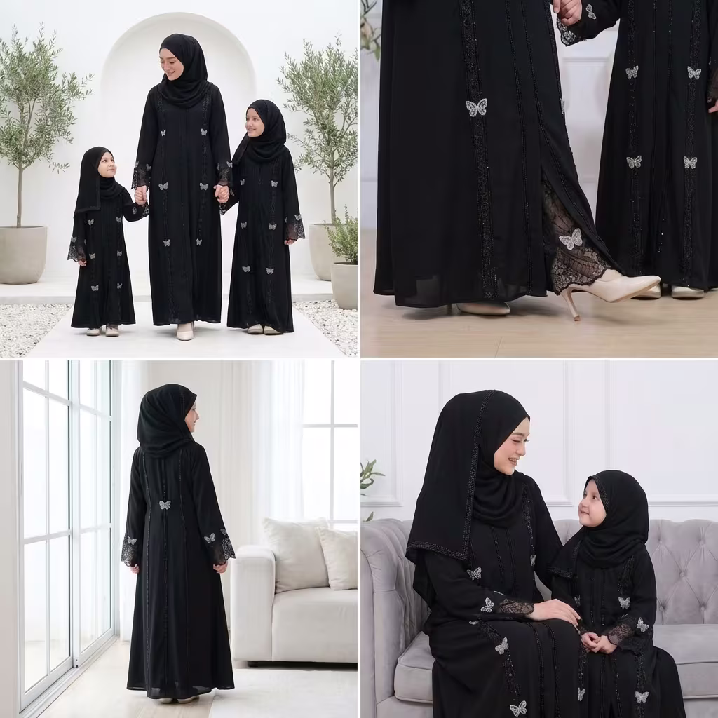 Premium Black Borka